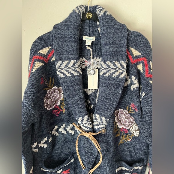🌺SUNDANCE KATIA HERITAGE CARDIGAN IN INDIGO L - Picture 10 of 12
